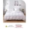 LUNA Home-Premium Single size 4 pieces Bedding Set without filler, Plain White Color