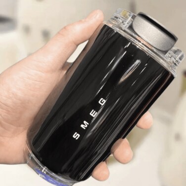 240ML Smeg Beverage Cup Travel Portable Car Drinking Cup Stainless Steel Vacuum Leak proof Coffee Thermos, Black.