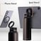 Magnetic Water Bottle with Magnetic Phone Holder, Compatible with Magnetic Safety Phone Mount/Tripod for iPhone, 24H Cold/12H Hot, Stainless Steel 800ML Double Wall Bottle for Gym Sport (Black)
