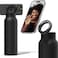 Magnetic Water Bottle with Magnetic Phone Holder, Compatible with Magnetic Safety Phone Mount/Tripod for iPhone, 24H Cold/12H Hot, Stainless Steel 800ML Double Wall Bottle for Gym Sport (Black)
