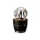 SMEG -Set for 6 person, complete set. Retro Stainless Steel Cutlery Holder for Kitchen with Knife,Fork,Spoon Black.