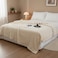 Throw Striped Blanket Super Soft, Milk Color.