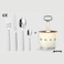 SMEG - 6 Person, compete set Retro Stainless Steel Cutlery set for Kitchen, Cream