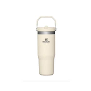 Stanley IceFlow Flip Straw, Water Bottle With Straw- Keeps Cold For 12+ Hours - Leakproof - 30OZ, Cream.