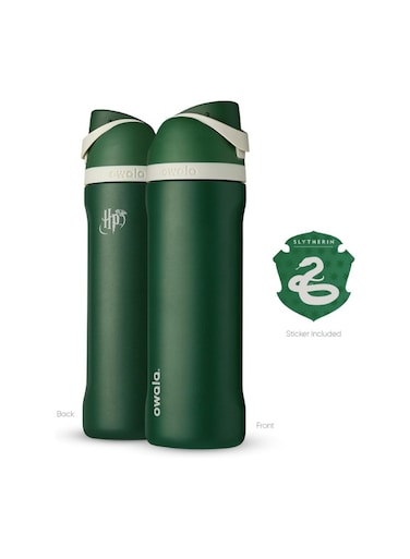 Owala 24 oz 710 ml Harry Potter FreeSip Insulated Stainless Steel Water Bottle, Slytherin Green.