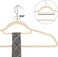 D'Home 30-Pack Beige Non-Slip Velvet Hangers 42cm With 360 Degree Rotatable Hook - Durable &amp; Slim - Non Slip Hangers for Coat Hangers - Pant Hangers&hellip;