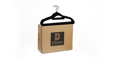 D'Home 50-Pack Black Non-Slip Velvet Hangers 42cm With 360 Degree Rotatable Hook - Durable &amp; Slim - Non Slip Hangers for Coat Hangers - Pant Hangers&hellip;