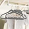 D&rsquo;Home 100-Pack Grey Non-Slip Velvet Hangers 45cm With 360 Degree Rotatable Hook - Durable &amp; Slim - Non Slip Hangers for Coat Hangers - Pant Hangers&hellip;
