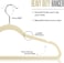 D&rsquo;Home 100-Pack Beige Non-Slip Velvet Hangers 45cm With 360 Degree Rotatable Hook - Durable &amp; Slim - Non Slip Hangers for Coat Hangers - Pant Hangers&hellip;