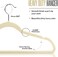 D&rsquo;Home 50-Pack Beige Non-Slip Velvet Hangers 45cm With 360 Degree Rotatable Hook - Durable &amp; Slim - Non Slip Hangers for Coat Hangers - Pant Hangers&hellip;