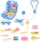Doctor Role Play Set with Foldable Suitcase, Doctor Set Toy Game Kit, Compact Medical Accessories Toy Set Pretend Play Sets, Doctor Kit Toy for Kids, Boys, Girls, Children Gift Set (Blue)