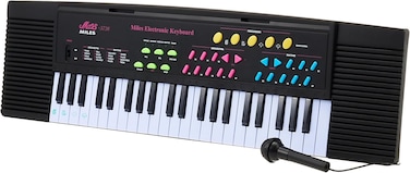 Miles Electronic Keyboard 3738, 37 Keys, 8 Rhythms with Microphone, Multiple Sound Effects and Demo Songs