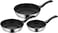 WMF  3-Piece Frying Pan Set 24, 20, 28 cm, Induction, Cromargan Stainless Steel Coated, Plastic Handle