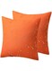 Pack of 2 Decorative Outdoor Waterproof Pillow Covers Square Garden Cushion Sham Throw Pillowcase Shell for Patio Tent Couch,45&Atilde;&mdash;45CM,Orange