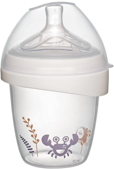 Nip 35602 First Moments Baby Bottle Silicone: 150ml, S Teat, With Extra Wide Lip Support Especially For Newborns