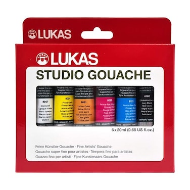 LUKAS STUDIO 6X20ML GOUACHE PAINT SET