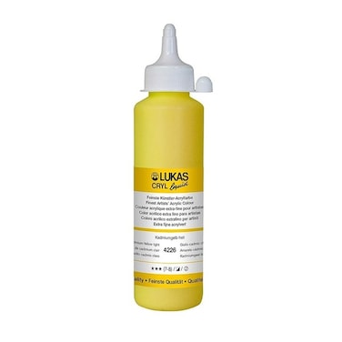 LUKAS CRYL LIQUID 250ML CADMIUM YELLOW LIGHT