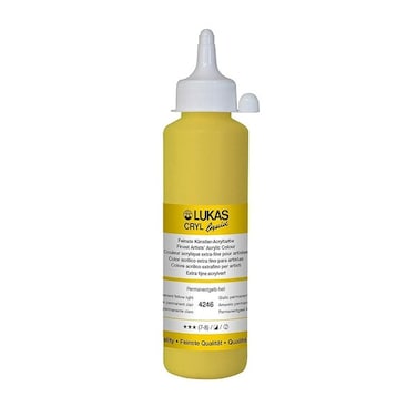 LUKAS CRYL LIQUID 250ML PERMANENT YELLOW LIGHT