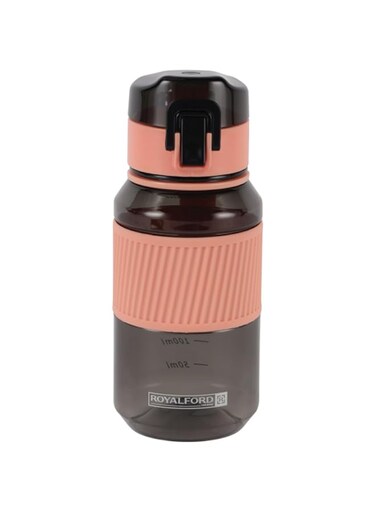 Royalford 480ml Water Bottles RF12354 Plastic BPA Free bottles with capacity marker with flip top lid for office, gym, outdoor &amp; indoor sports for children, teenagers, adults