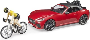 Bruder Roadster With Road Bike &amp; Cyclist