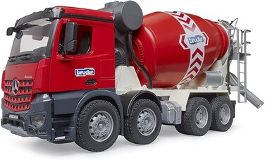 Bruder 03655 Mb Arocs Concrete Mixing Truck - 1:16 Vehicles, Concrete Mixer, Truck, Van, Mixing Truck, Construction Vehicle, Toy From 4 Years, Multicoloured