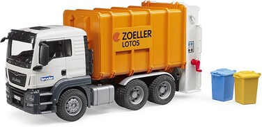 Bruder Man Tgs Rear Loading Garbage-Truck (Orange)