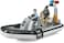 Bruder 62733 Bworld Dinghy Officers, Divers &amp; Accessories 1:16 Rescue Service Lifeguard Police Boat Water Toy, Multicolored