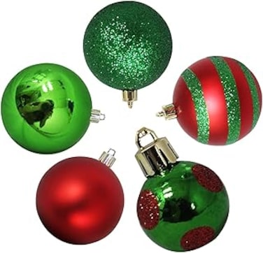 Christmas Balls Assorted R-Gr 7cm 12Pcs