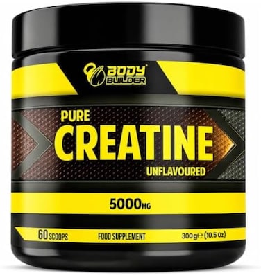 Body Builder Creatine Monohydrate Powder, Body Builder Creatine Monohydrate 5000mg (Unflavored, 60 Serving)