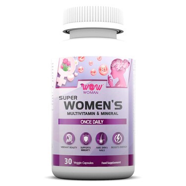 Wow Woman Super Women's Multivitamin &amp; Mineral, 30 Veggie Capsules