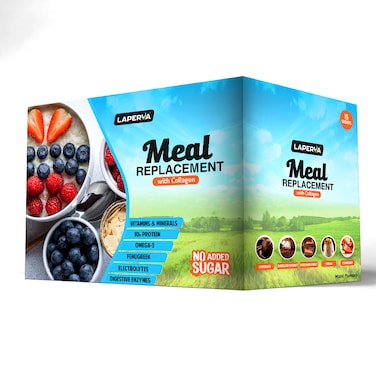 Laperva Meal Replacement with Collagen, Mix Flavor, 15 Sachets