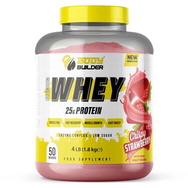 Body Builder Premium Whey Protein New Gen, Crispy Strawberry, 4 LB