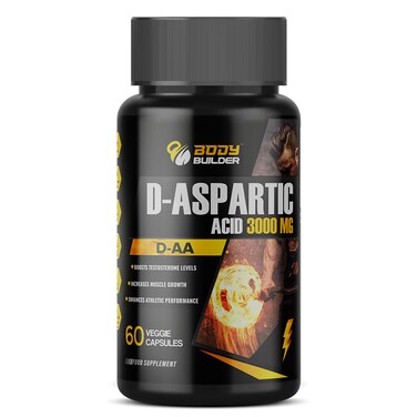 Body Builder D-Aspartic Acid, 3000 mg, 60 Veggie Capsules