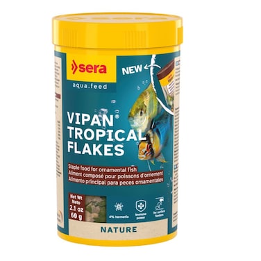 Sera Vipan Tropical Flakes 250ml &ndash; Floating Tropical Fish Flake Food
