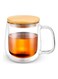 Coffee And Tea Cup Mug With Wooden Lid multicolour 250mm