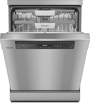 Miele G 7600 SC AutoDos Freestanding Dishwasher with Automatic Dispensing, AutoOpen Drying, 3D MultiFlex Tray, ExtraQuiet 37 dB(A) Operation, Fresh Water Connection, Stainless Steel/CleanSteel