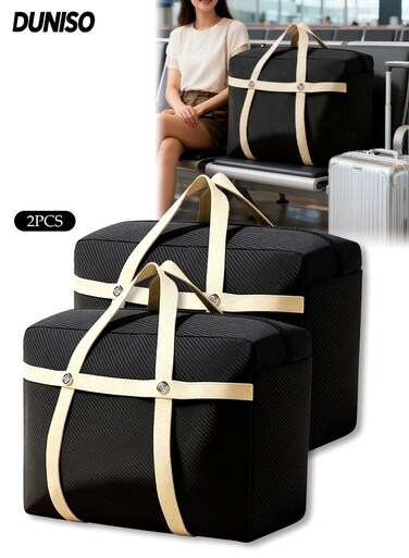 2 Pcs Collapsible Moving Bags, Large Foldable Clothes Storage Bins, Fabric Zip Storage Box with Handle Zipper and Lids , Space Saving Clothes Storage Laundry Bag For Packing, House Essentials, Sustainable, Water-Resistant, 125L