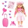 Bayer Design 94635Cv Charlene Interactive Talking Hair Doll, Speaks And Sings 90 Phrases, 2 Poems And 8 Songs, 46 Cm, Doll With Lots Of Accessories (French), Pink, Pink With Unicorn