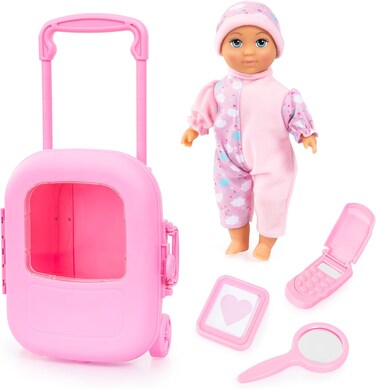 Bayer Baby Doll with Trolley Set 28cm
