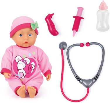 Bayer 33cm Doctor Set Doll with 24 Baby Sounds (93378AA)