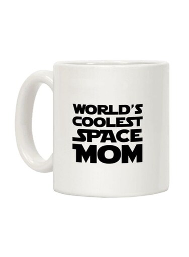Coolest Space Mom Printed Coffee Mug White