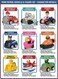 Dogs Patrolling Toy Paw Patrol Toy Cars Set &ndash; 9 Piece Patrol Dogs Rescue Vehicle Squad with Figures   Chase, Marshall, Skye, Ryder &amp; Everest Mini Racers   Friction Push &amp; Go Action Playset   Cake Toppers &amp; Birthday Gift for Boys &amp; Girls 3+