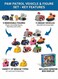 Dogs Patrolling Toy Paw Patrol Toy Cars Set &ndash; 9 Piece Patrol Dogs Rescue Vehicle Squad with Figures   Chase, Marshall, Skye, Ryder &amp; Everest Mini Racers   Friction Push &amp; Go Action Playset   Cake Toppers &amp; Birthday Gift for Boys &amp; Girls 3+