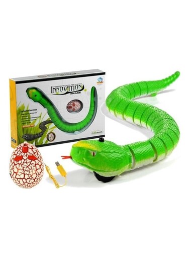 Generic Remote Control Rattle Snake Realistic Robot Snake Toy With Infrared Receiver, RC Animal Prank Toy Perfect For Kids Ages 4+ Or For Adult Pranks Makes a Great Gift