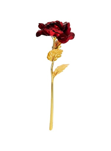 24K Gold Foil Rose(Red)