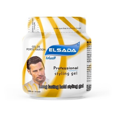 El Sada Long Lasting Hair Styling Gel - Premium Hold and Shine in a 1-Liter Honey Bottle