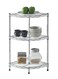 Wire Rack 3 Shelf Adjustable Storage Rack Heavy Duty Shelving Unit for Pantry Laundry Bathroom Kitchen Garage Closet Organization 132Lbs Capacity Chrome 35L X 35W X 70H cm HTC-WR610 Chrome 35 x 35 x 70centimeter