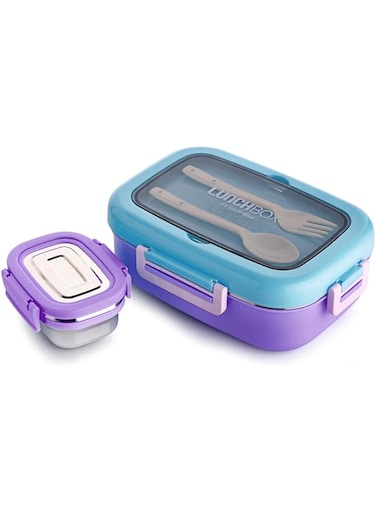 GANESH Ultima Insulated Airtight Leak-Proof Lunch Box for Office, School, Picnic - Plastic -750ml - Purple