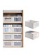 Wardrobe Clothes Organizer, 2pcs Jeans Storage Box, Visible Drawer Organizers for Clothing, Foldable Closet Storage Basket, Washable Drawer Box