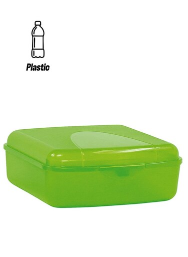 Quadratic Snack Box &ndash; Green, 22x22x9 cm
